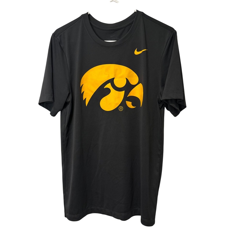 Nike T-Shirt Men S Black Iowa Hawkeyes Dri-FIT Graphic Tee